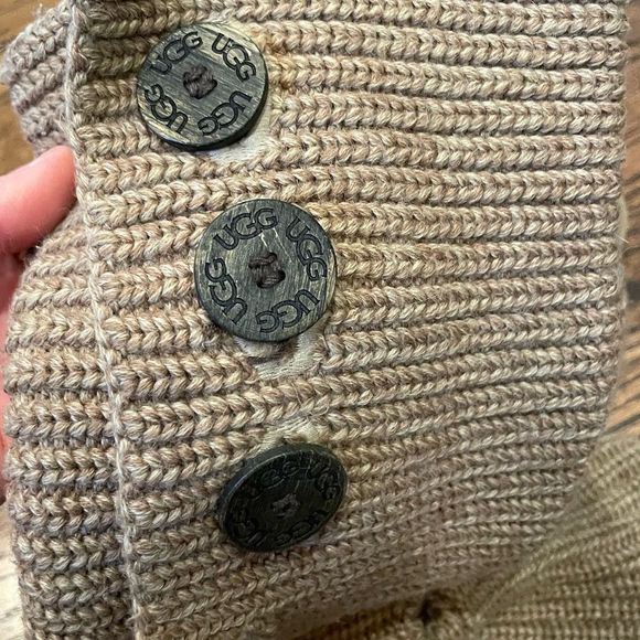 EUC UGG Cardy Sweater Sock Boots Sz. 7 Tan - Picture 5 of 9